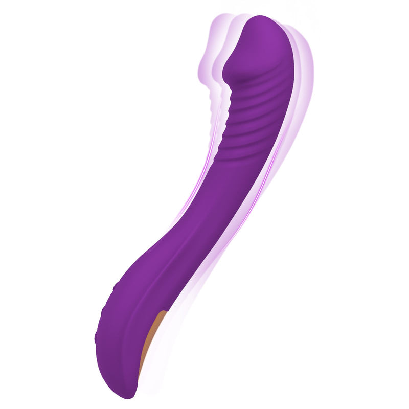 G Spot Vibrator Stimulator with 10 Vibration Modes Dildo Silicone Waterproof Bendable Personal Vibrating Massager for Clitoral and Anal Stimulation for Women Couples -Purple